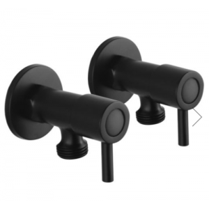 Round Matte Black Washing Machine Taps